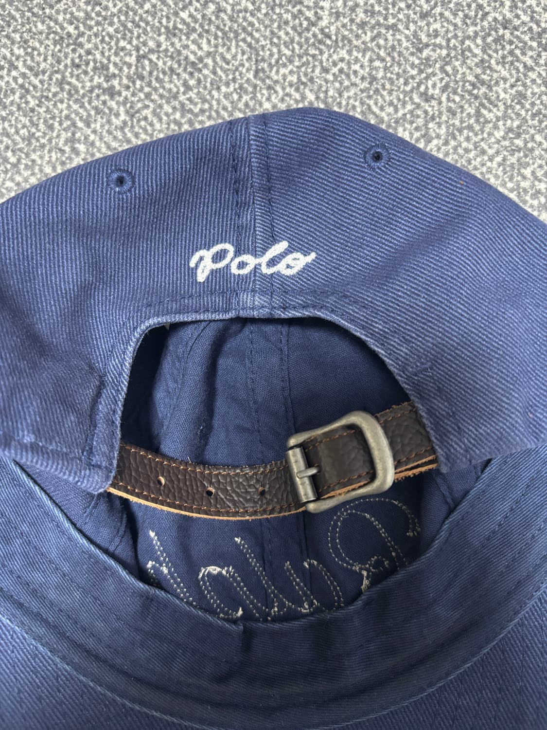 폴로 아플리케 트윌 볼캡 네이비 상품이미지4
