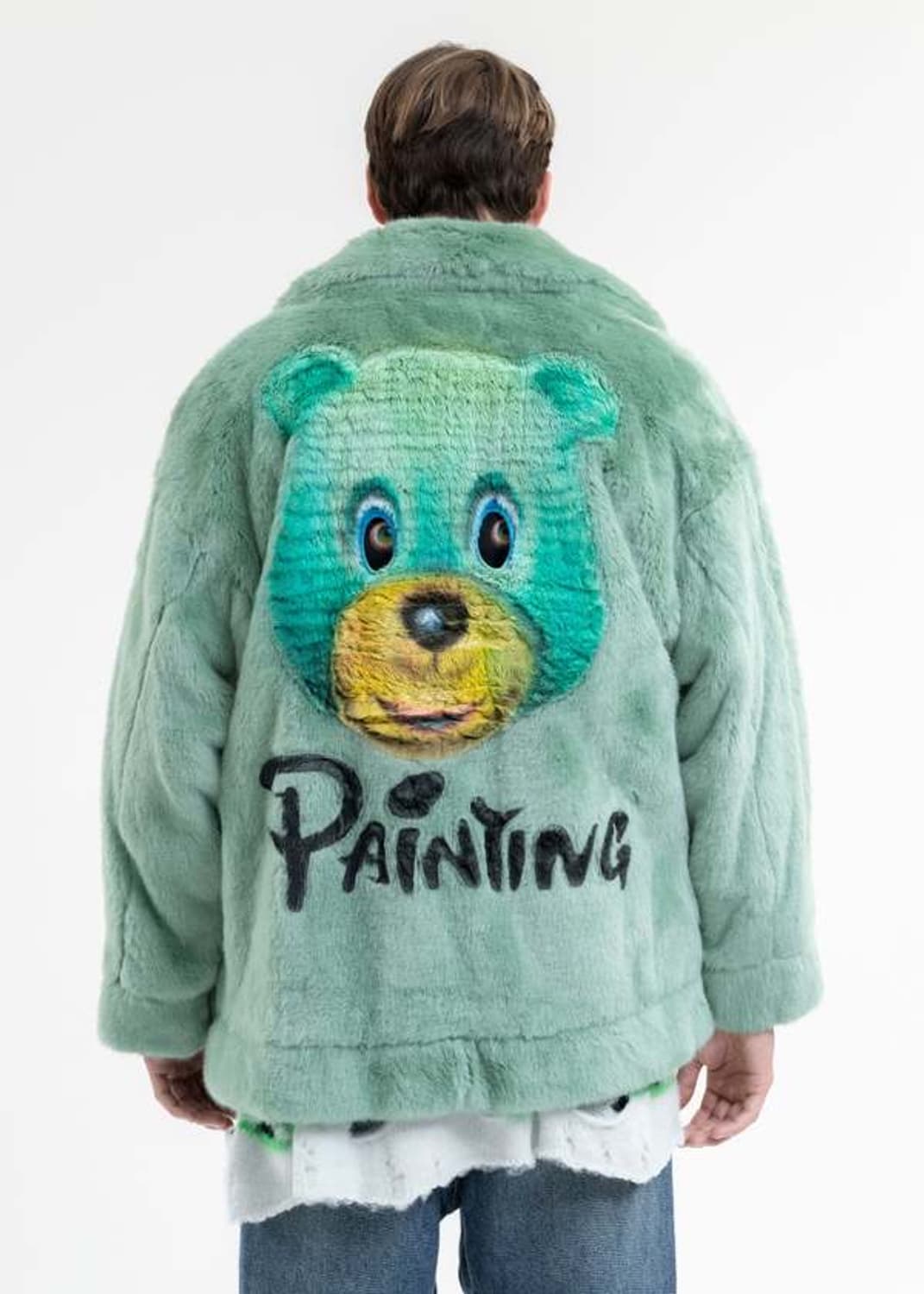 더블렛 23FW 핸드페인트 퍼자켓 상품이미지1