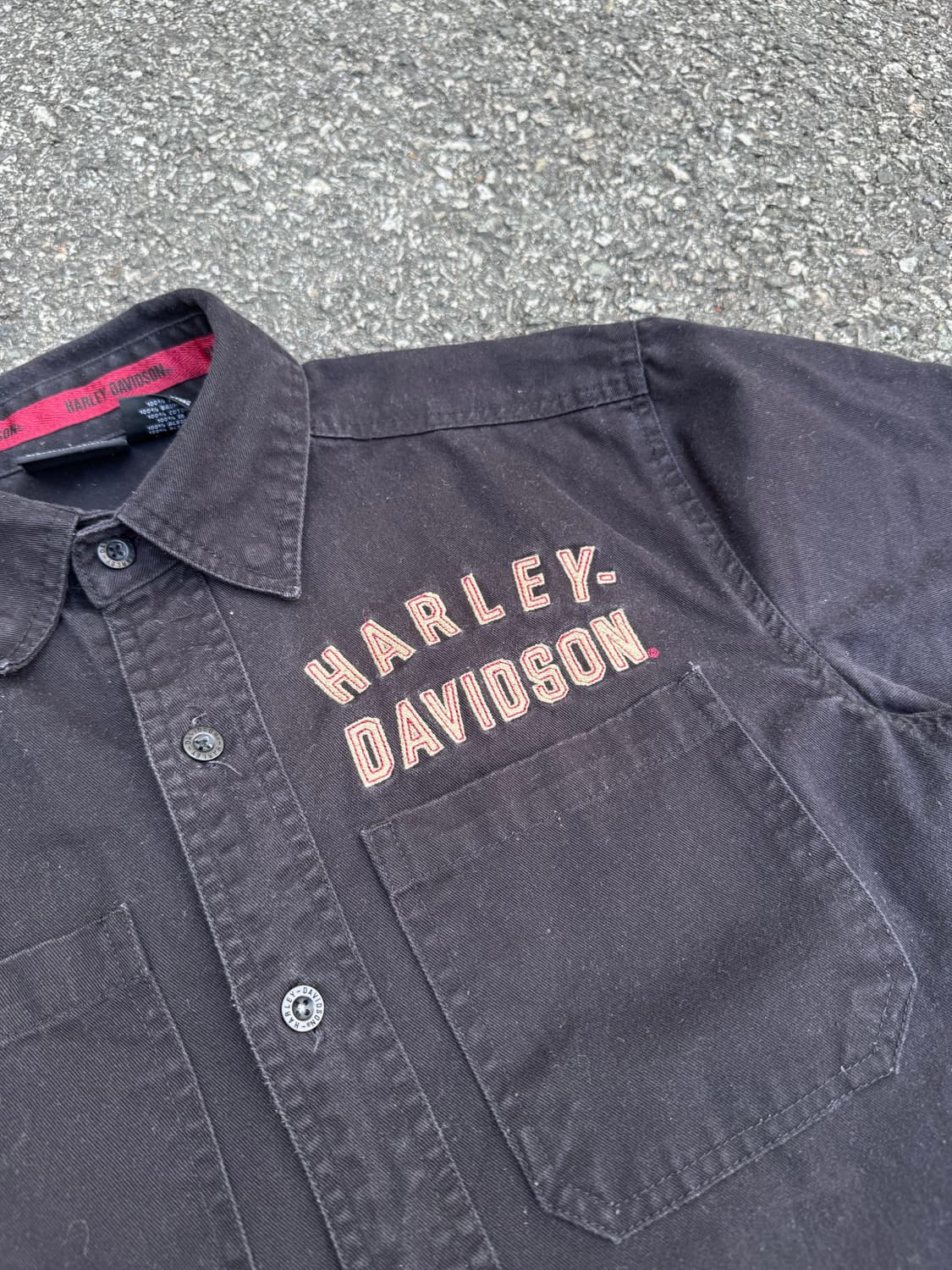 할리데이비슨 Number One 로고 패치 반팔 셔츠 상품이미지3