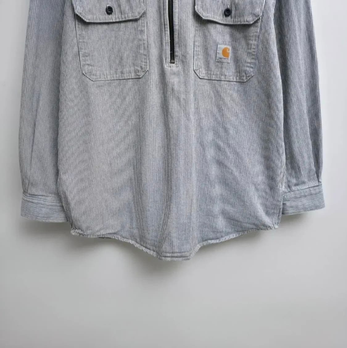 [M] 칼하트 히코리 하프집업 워크 셔츠 상품이미지3