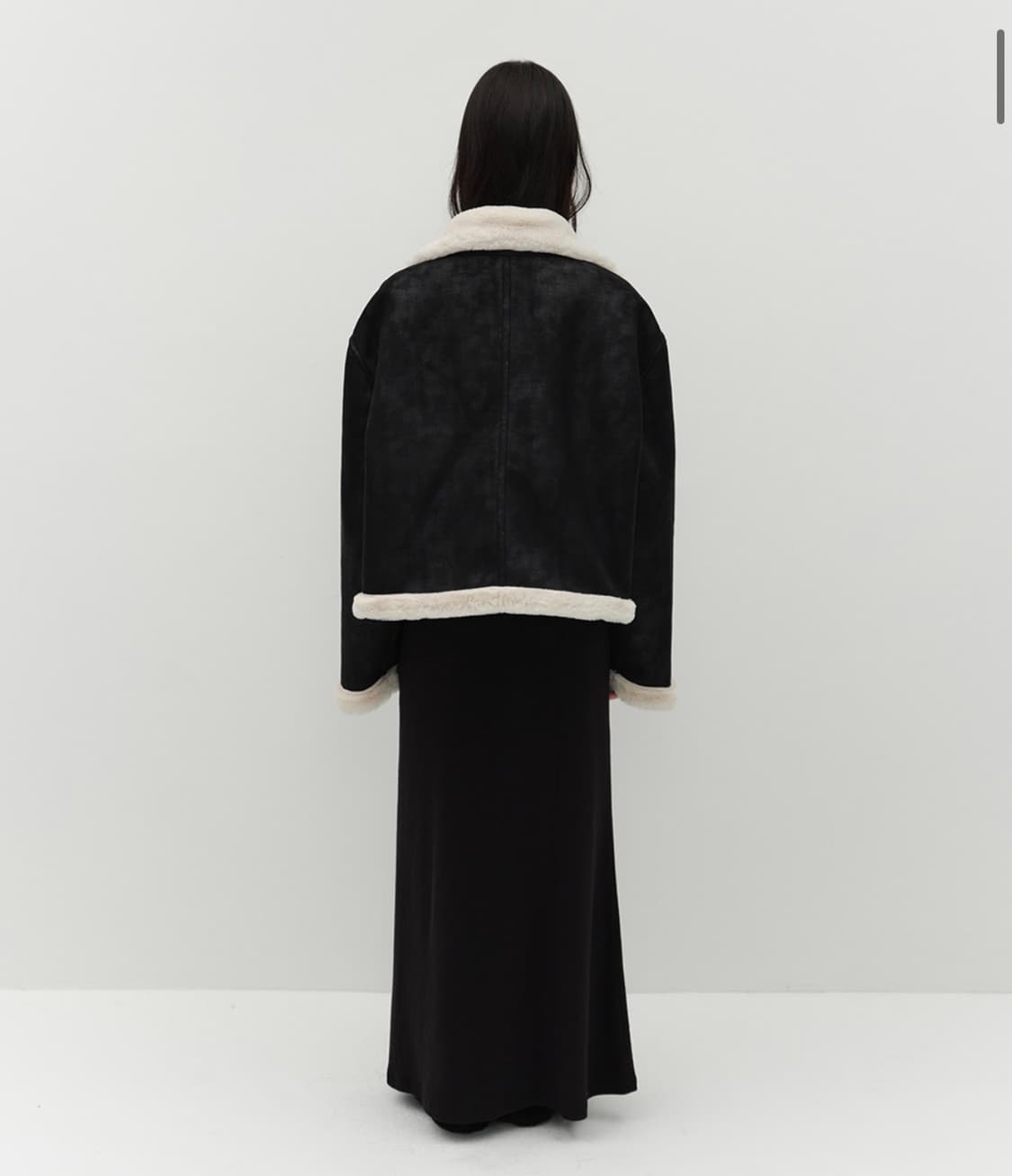 로우타이드 리버시블 무스탕 블랙 상품이미지2