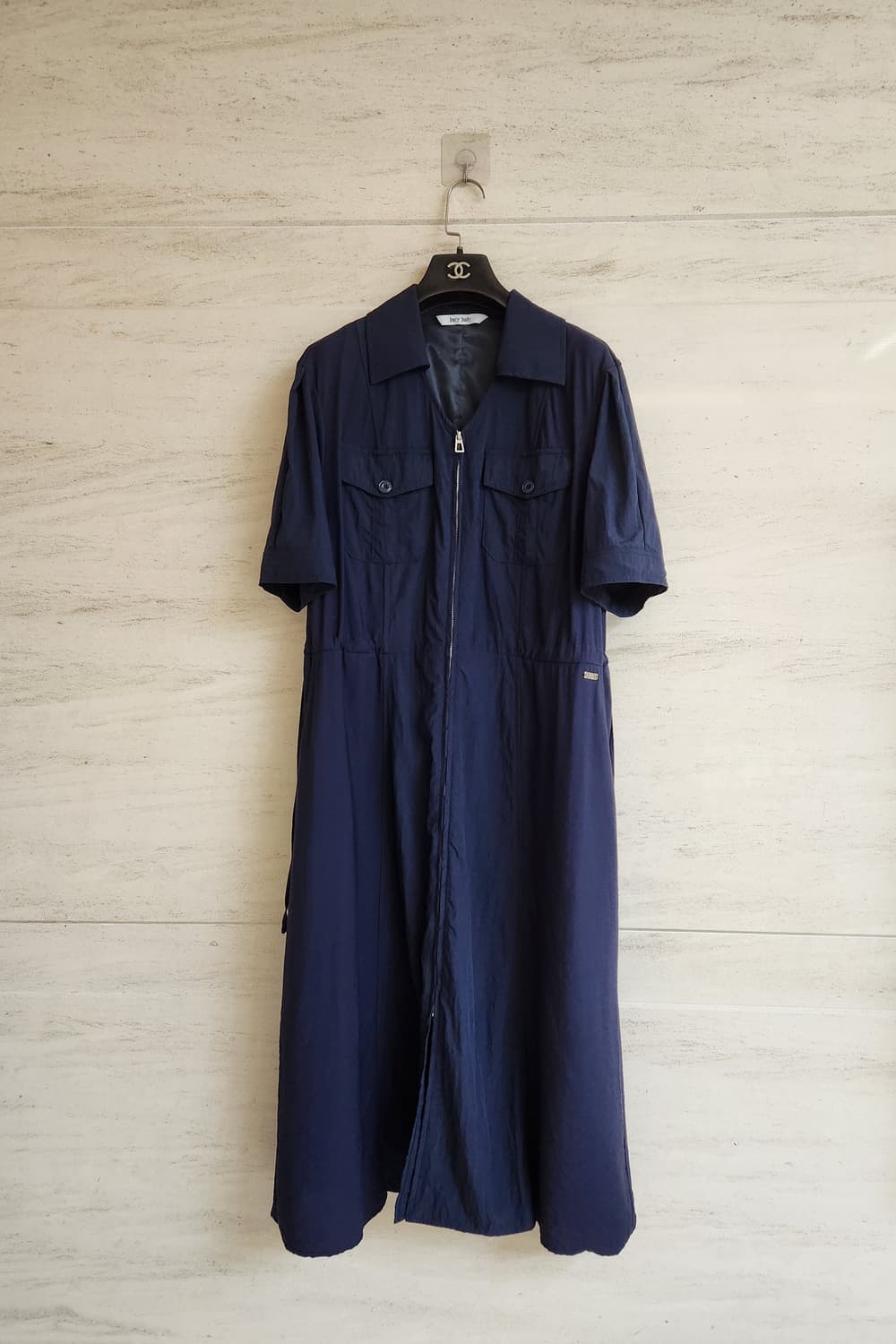 쥬시쥬디 25ss 우븐믹스 집업 롱원피스 66사이즈 상품이미지7