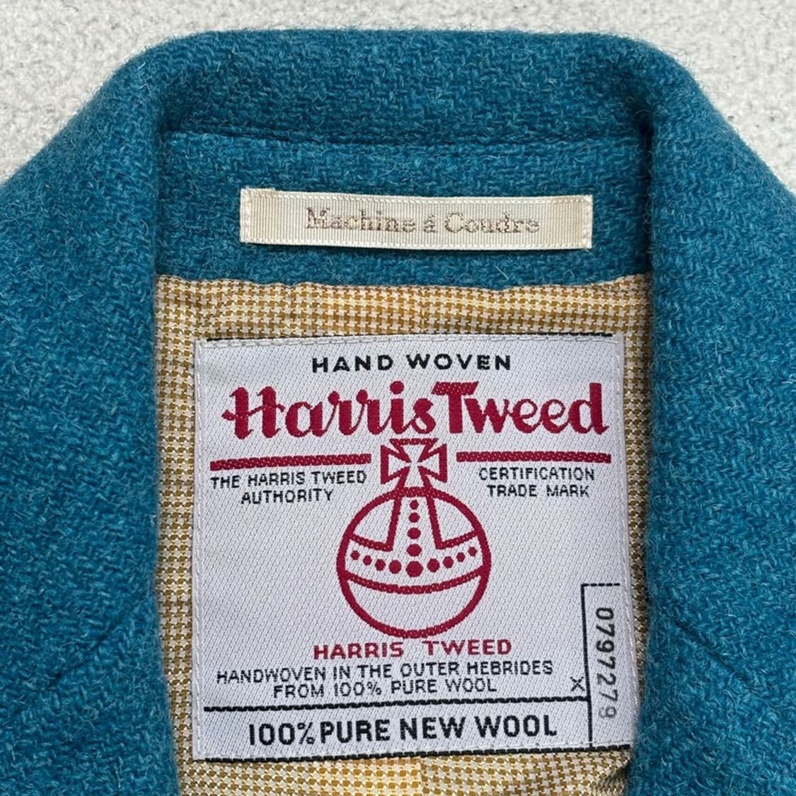 HARRIS TWEED 100% 울 블레이져 블루 100 상품이미지3