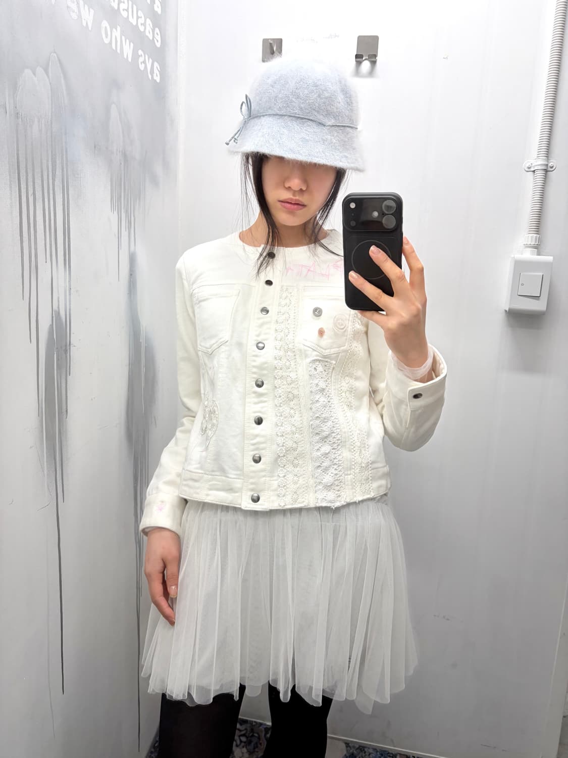 Handmarked White Denim Jacket 상품이미지10