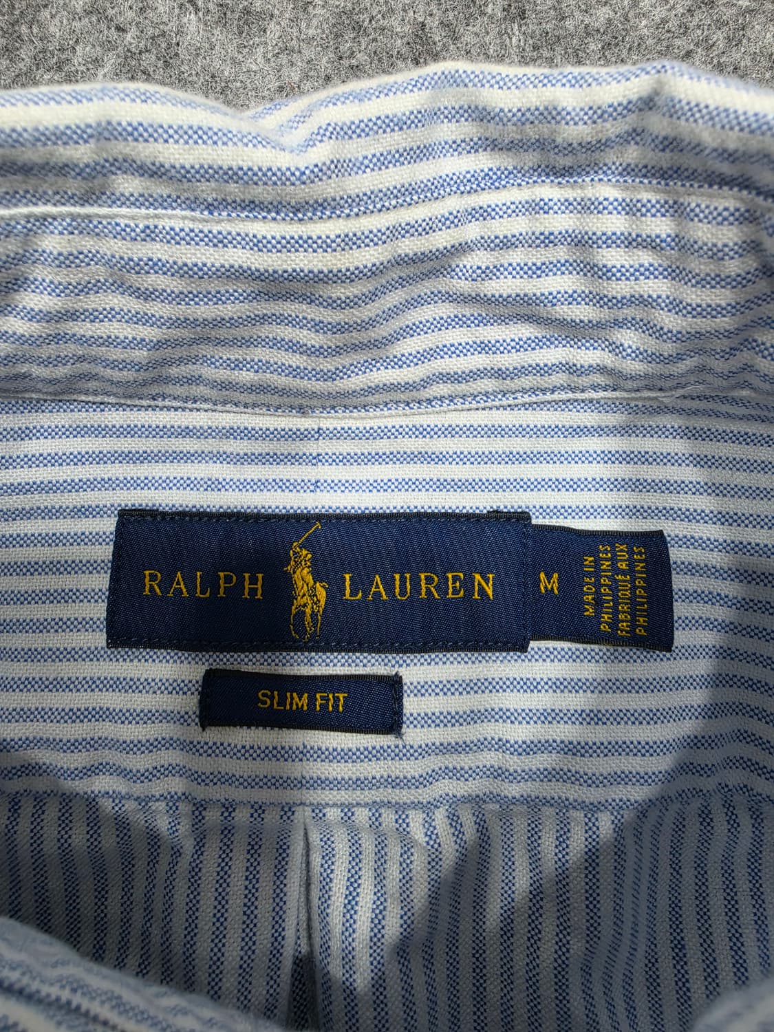 폴로 랄프로렌 스트라이프 옥스포드 멀티포니 슬림핏 셔츠 M 상품이미지5