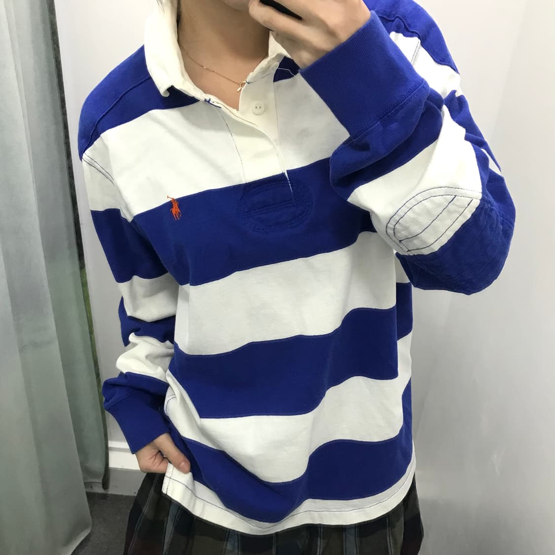 폴로 블루 스트라이프 럭비티  상품이미지2