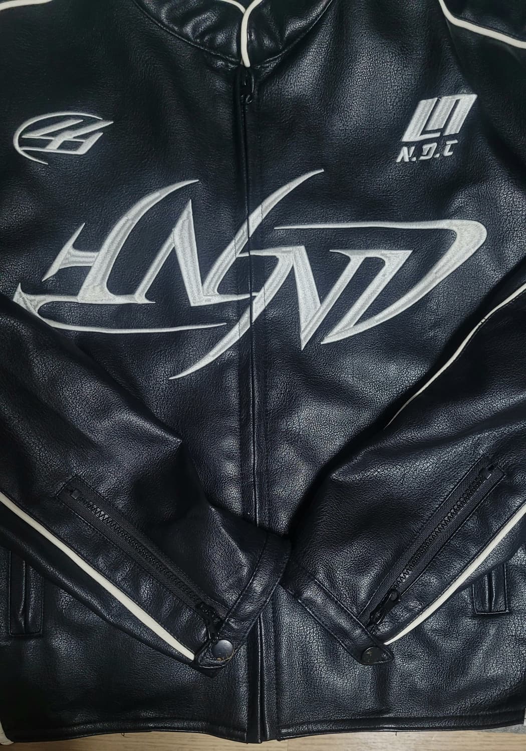 낫포너드 레더 레이싱 자켓 M 상품이미지3