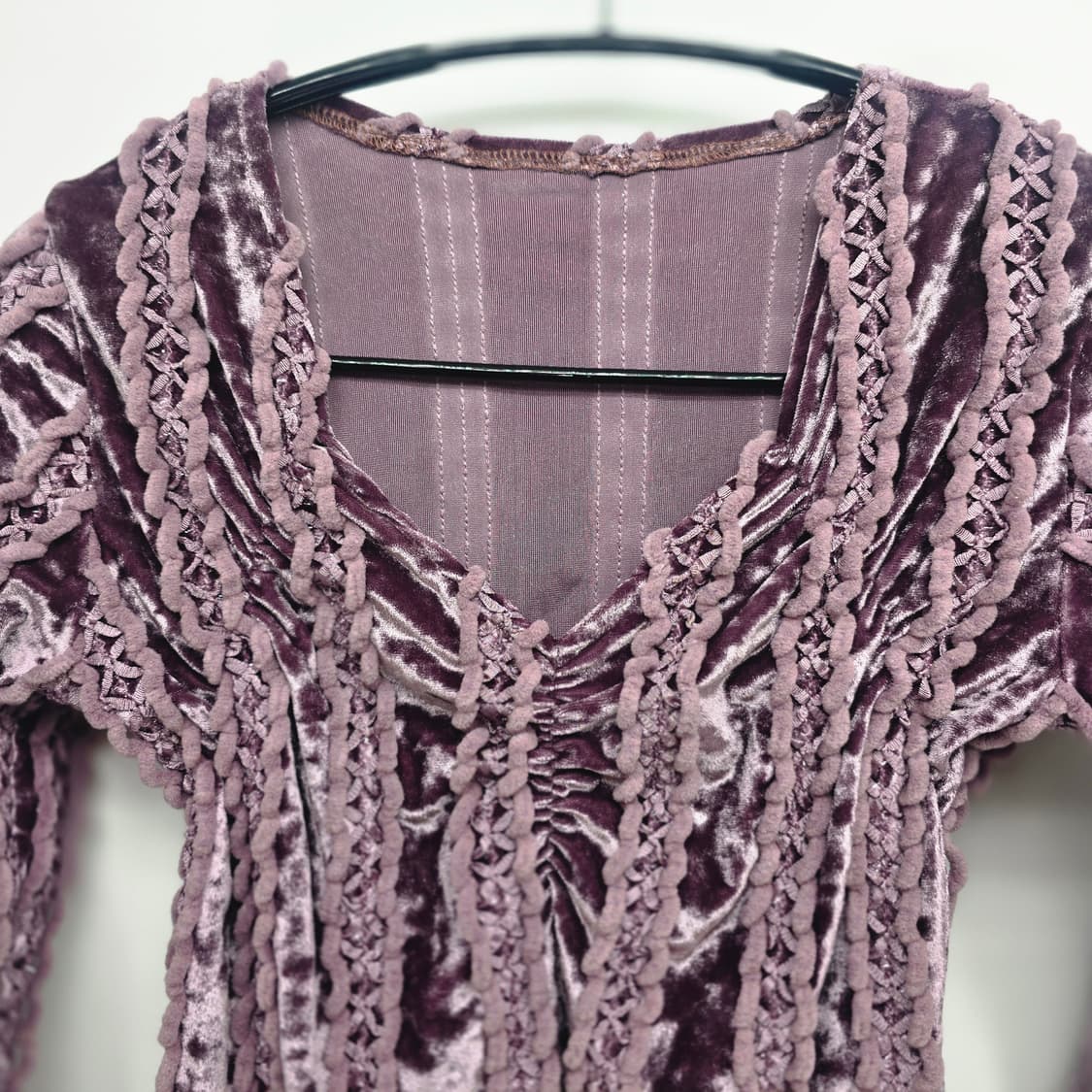 벨벳 레이스 퍼플 블라우스 상품이미지7