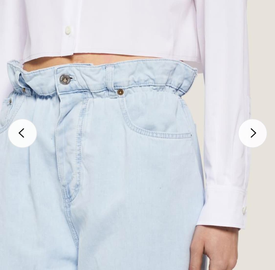 미우미우 아이스 블루 하이웨이스트 청바지 25 상품이미지2