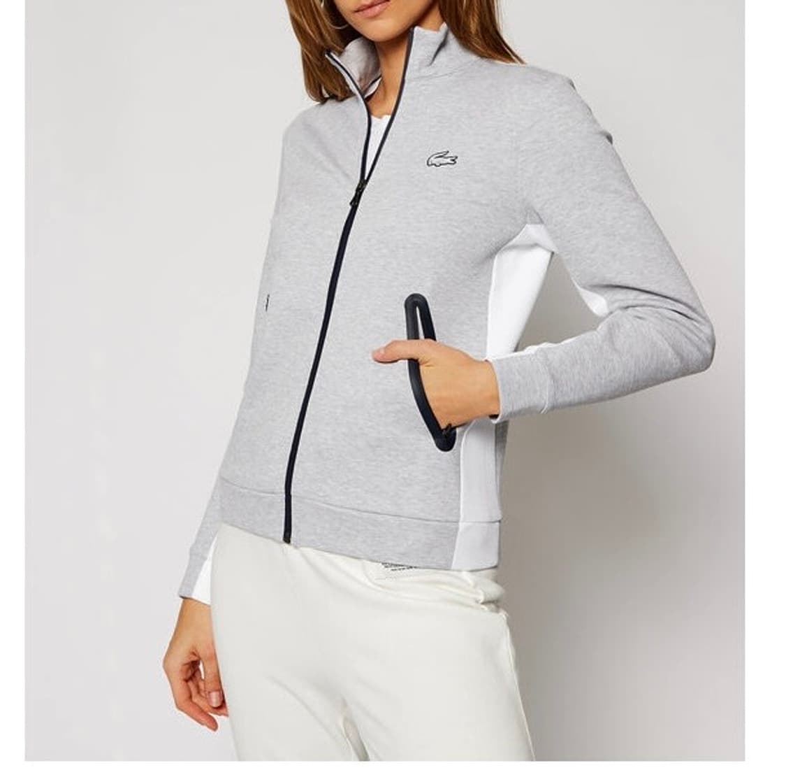 [S] Lacoste 라코스테 신형 우먼즈 그레이 집업 자켓 상품이미지6