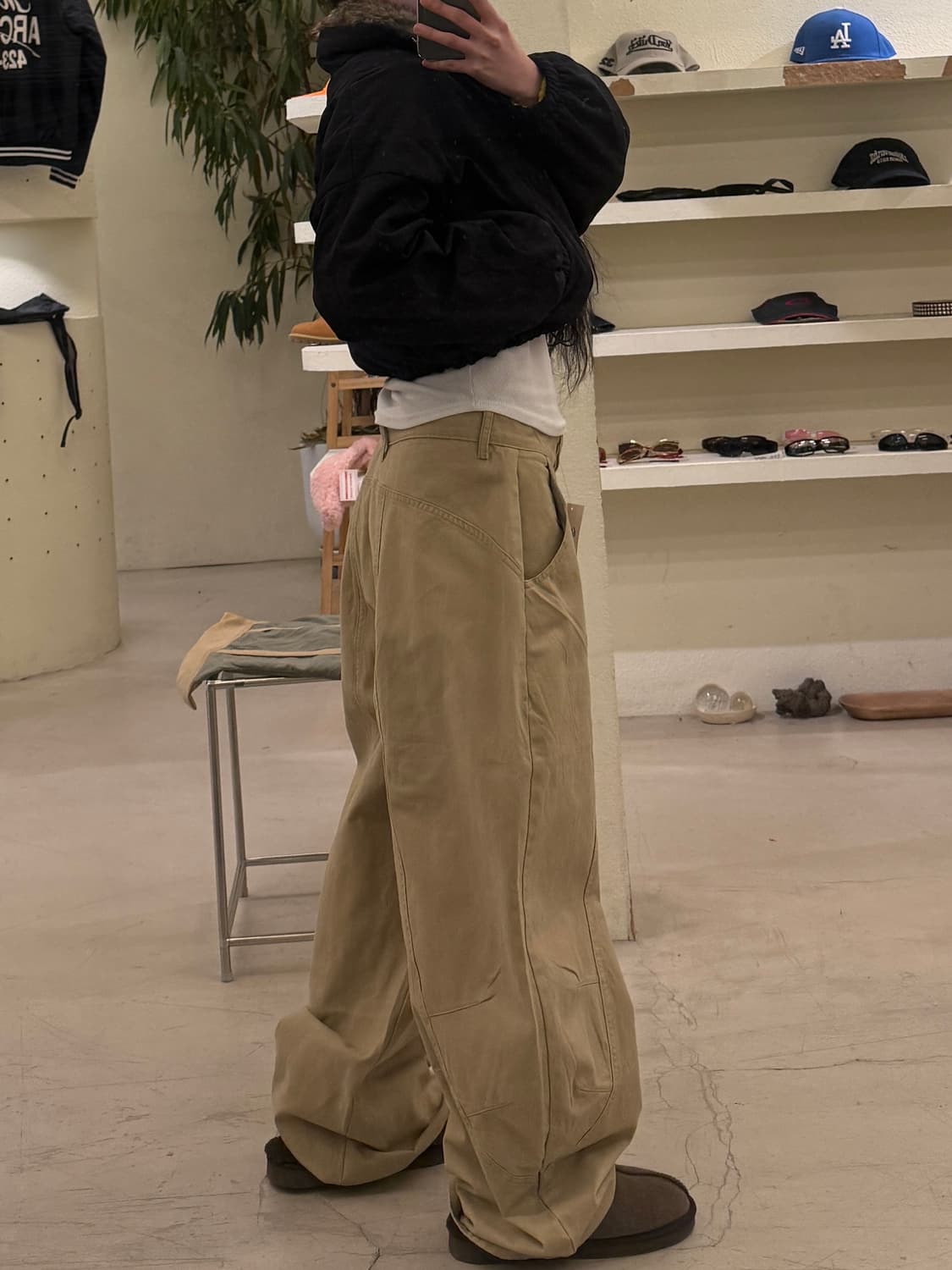 베이지 와이드 벌룬 팬츠 U471 상품이미지2