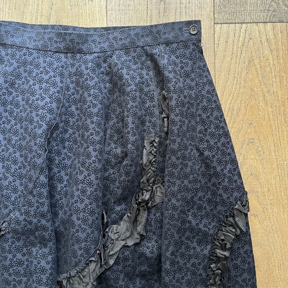 Floral Pattern Lace Flare Skirt 상품이미지5