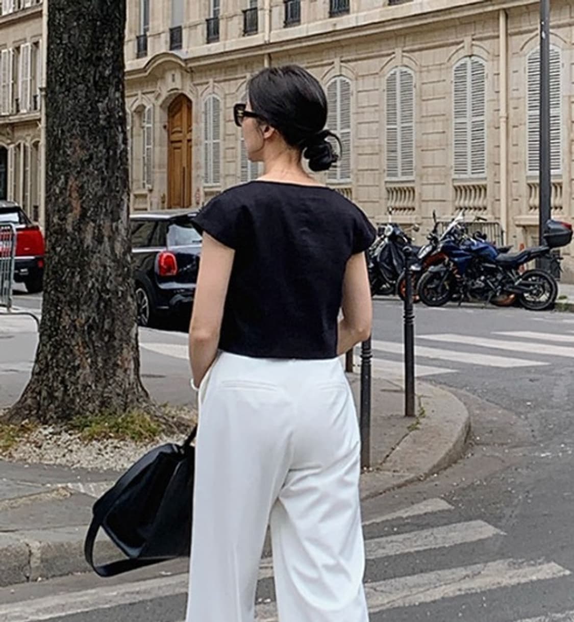 [브론] 린넨 스퀘어 자켓 (블랙 / M) 상품이미지4