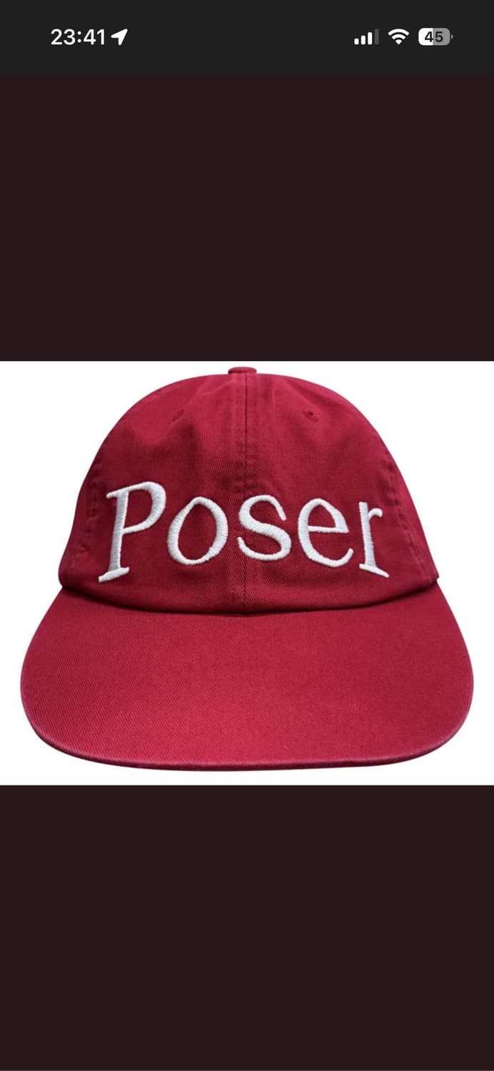 구보 poser 레드 모자 볼캡 상품이미지1