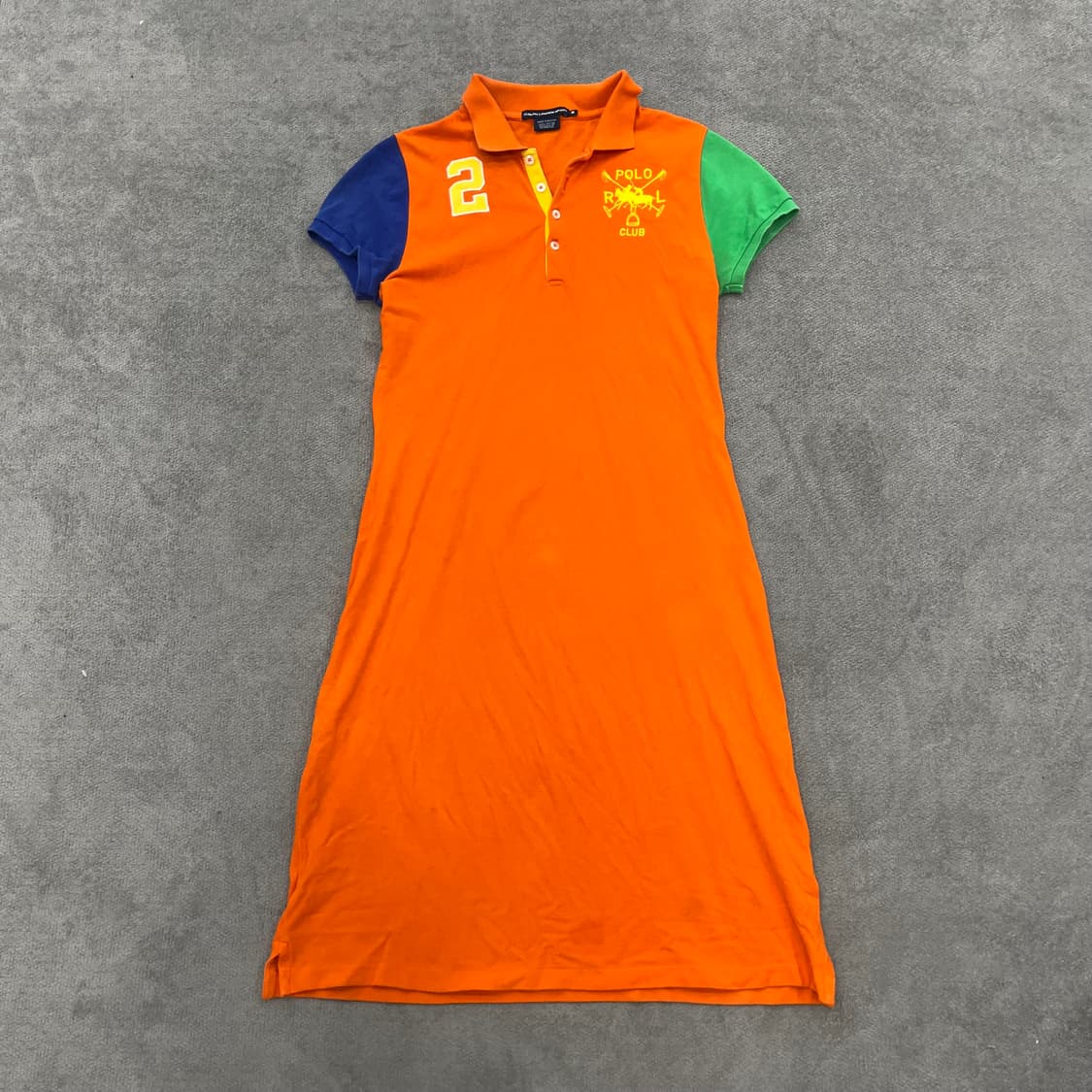 M 폴로 랄프로렌 오렌지 컬러블록 원피스 상품이미지1