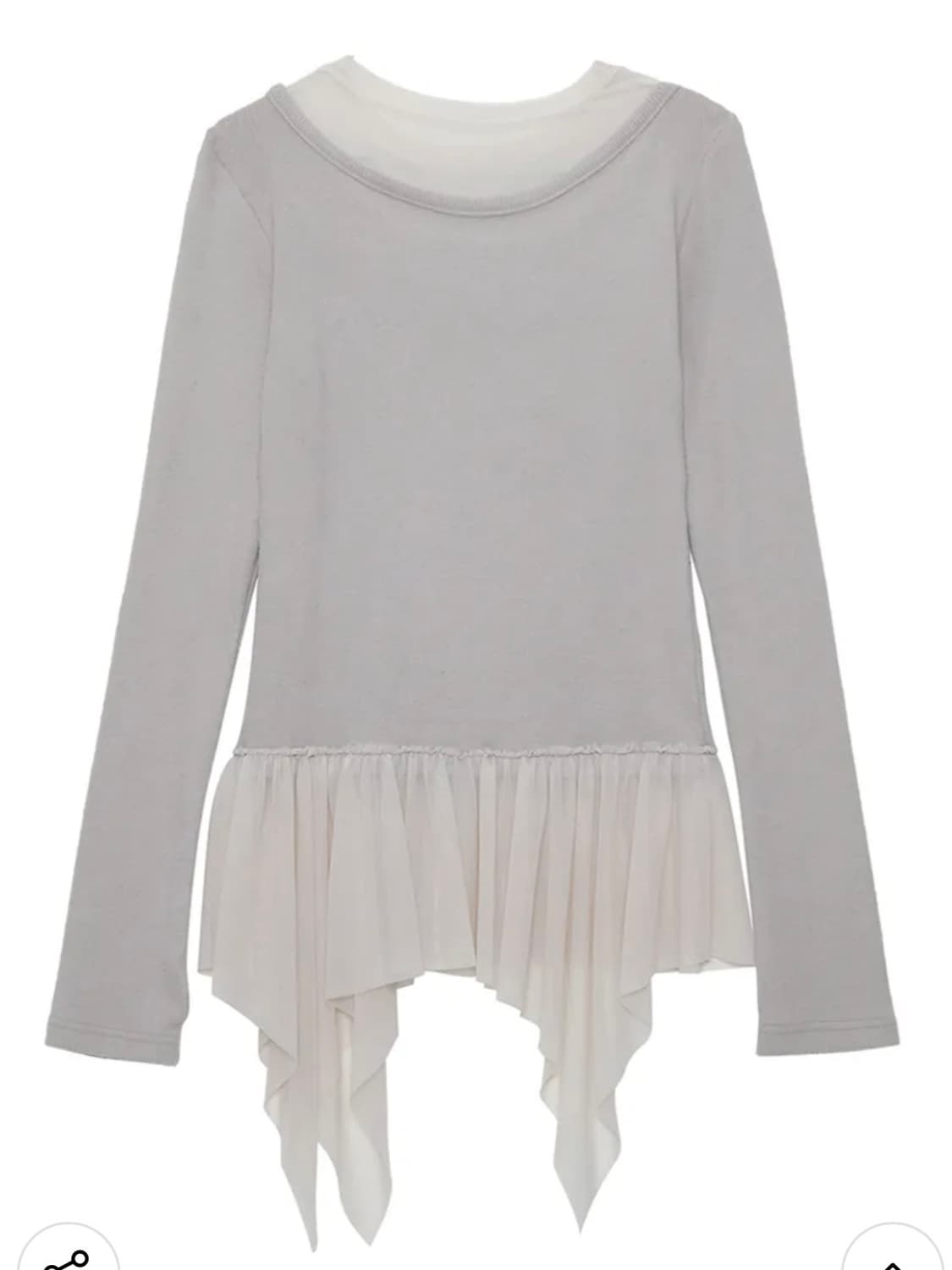 플레어업 레이어드 레이스 프릴 롱슬리브 상품이미지2