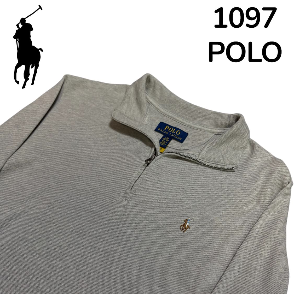 폴로 랄프로렌 신형탭 그레이 반집업 니트 맨투맨 보이즈 L  상품이미지4