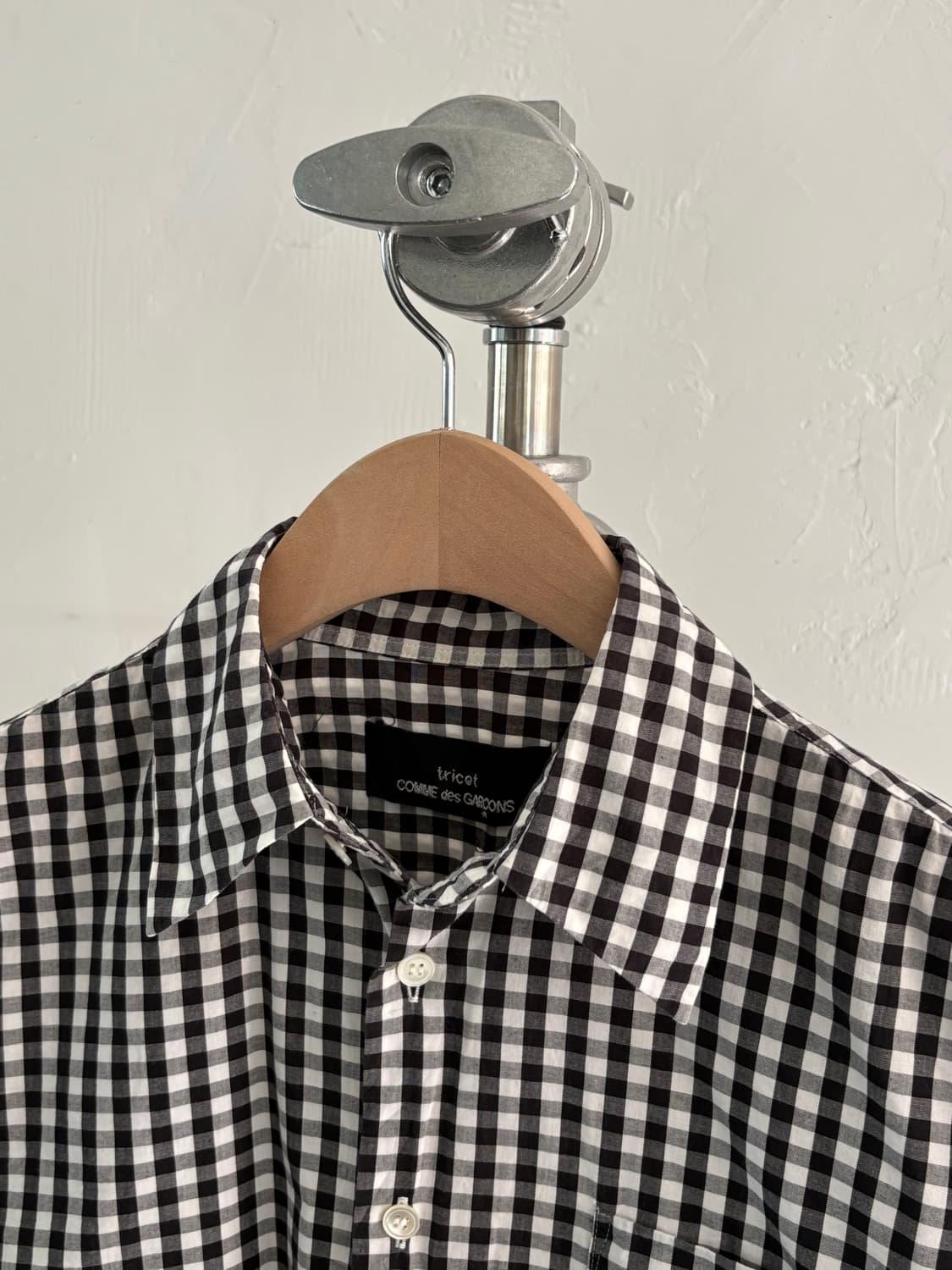꼼데가르송 트리콧 깅엄 체크 반팔 셔츠  상품이미지5