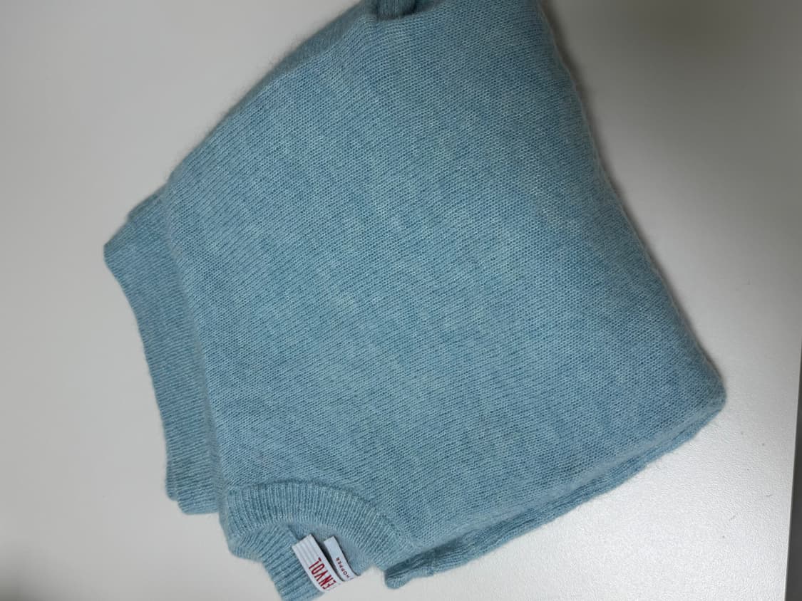 졸리앙볼 알파카 울 스웨터 블루 새상품 (159000원) 상품이미지10