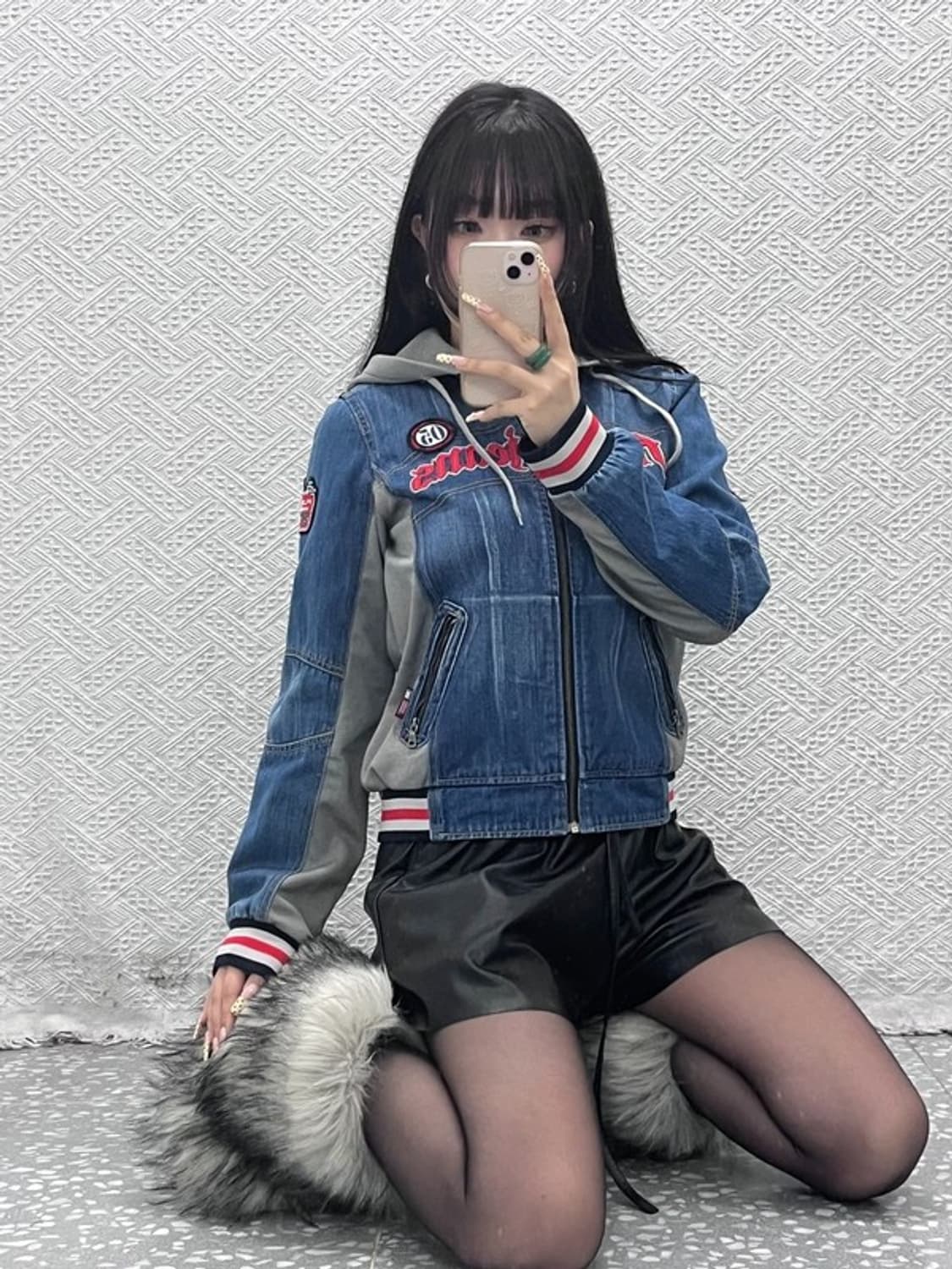 푸부 FUBU 올드스쿨 레트로 Y2K 패치 후드집업 M C09778 상품이미지1