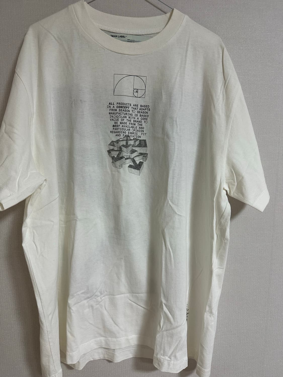 오프화이트 오버핏 T 셔츠 S 상품이미지1