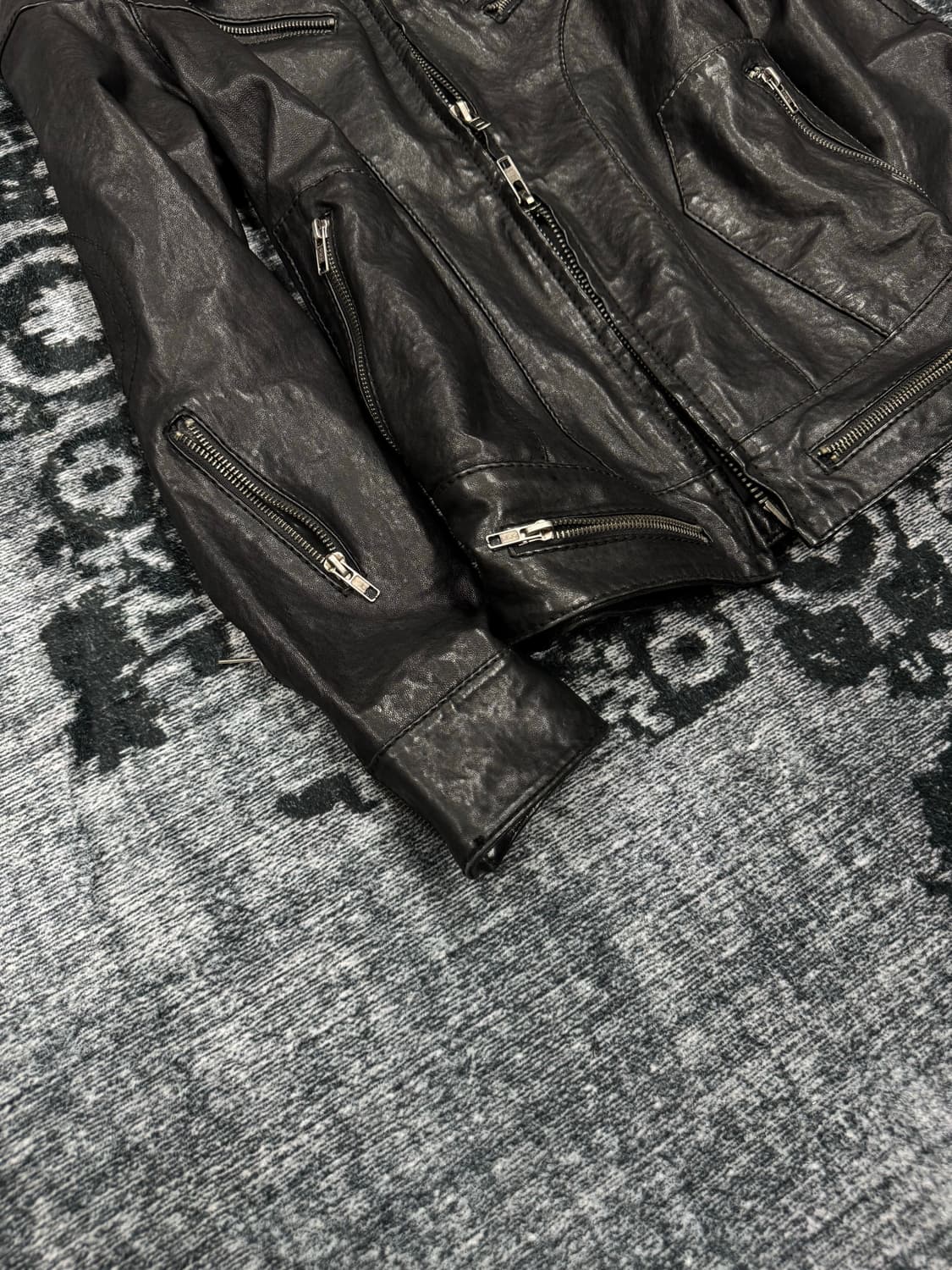 Gennaro 07aw lamb skin gimmick rider jac 상품이미지4