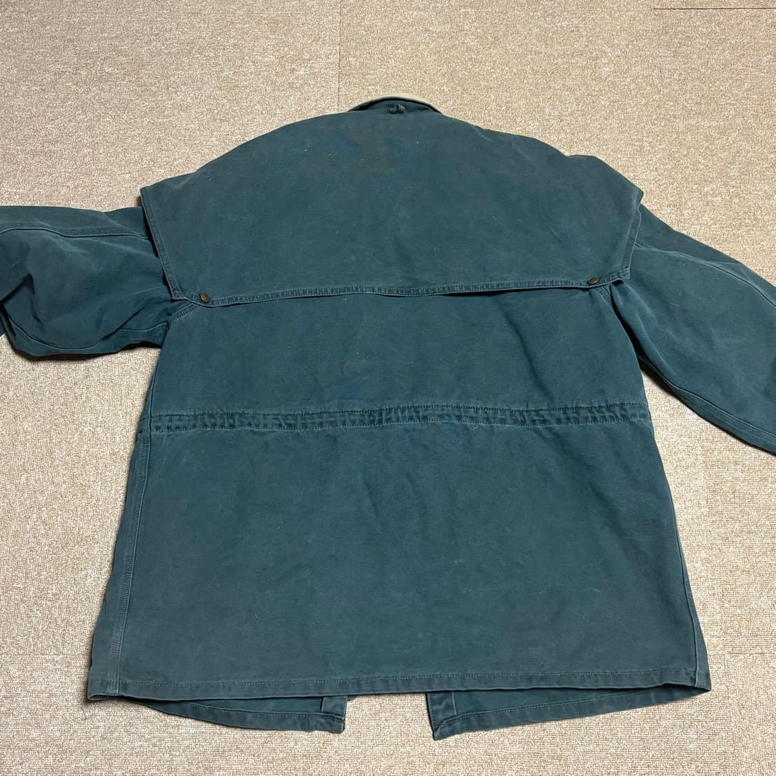 90s 칼하트 헌터그린 케이프 코트 XL 상품이미지3