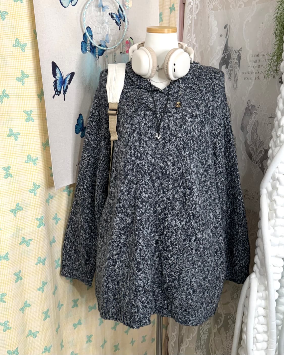 블랙 & 화이트 오레오 오버핏 니트 상품이미지2