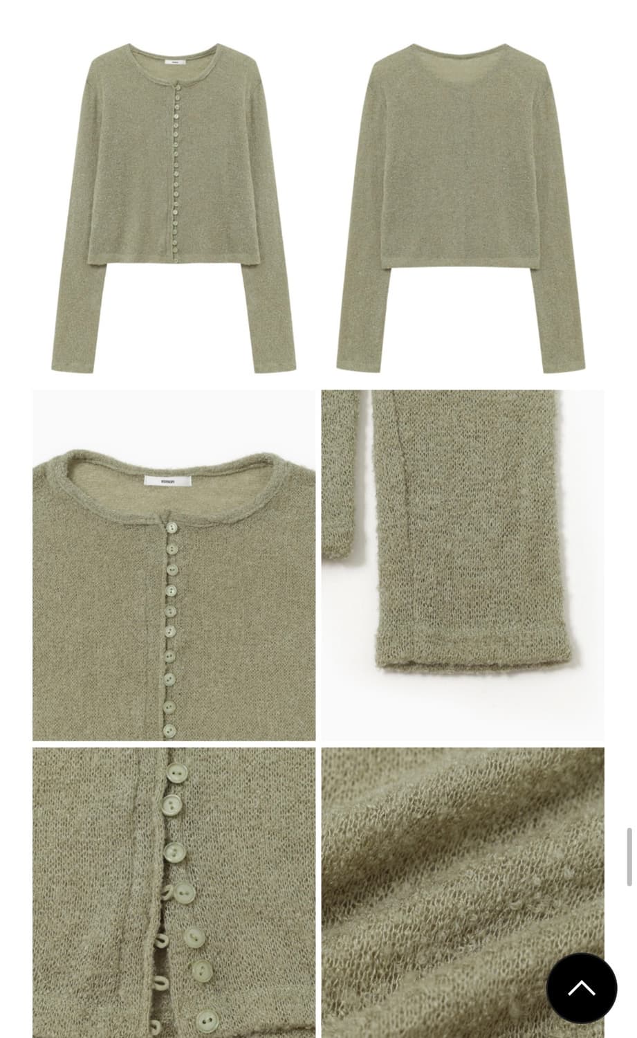 에트몽 부클 라운드 니트 가디건 (라이트그린) 상품이미지6