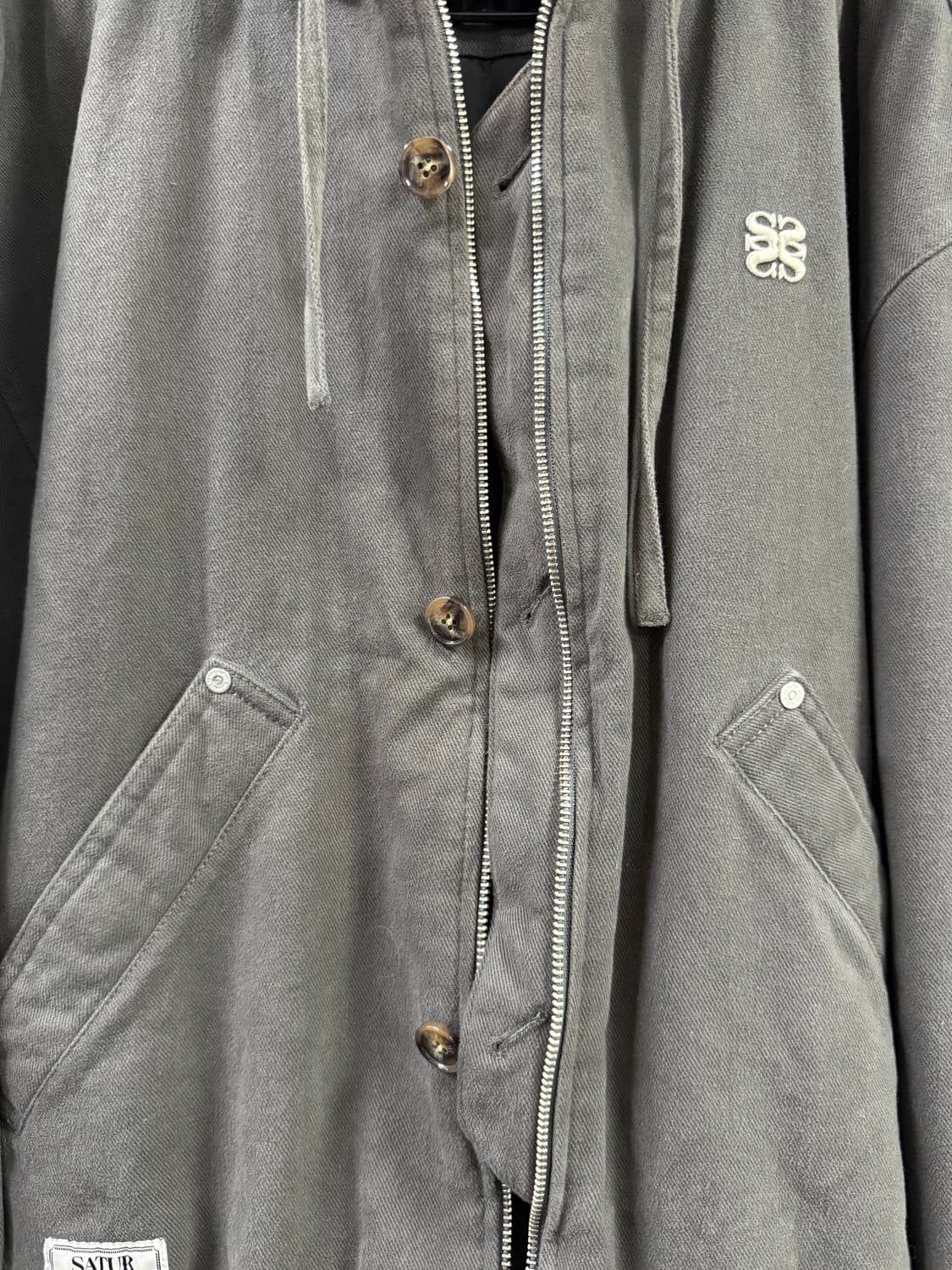 [M] 세터 패디드 후드 자켓 차콜 그레이 상품이미지2