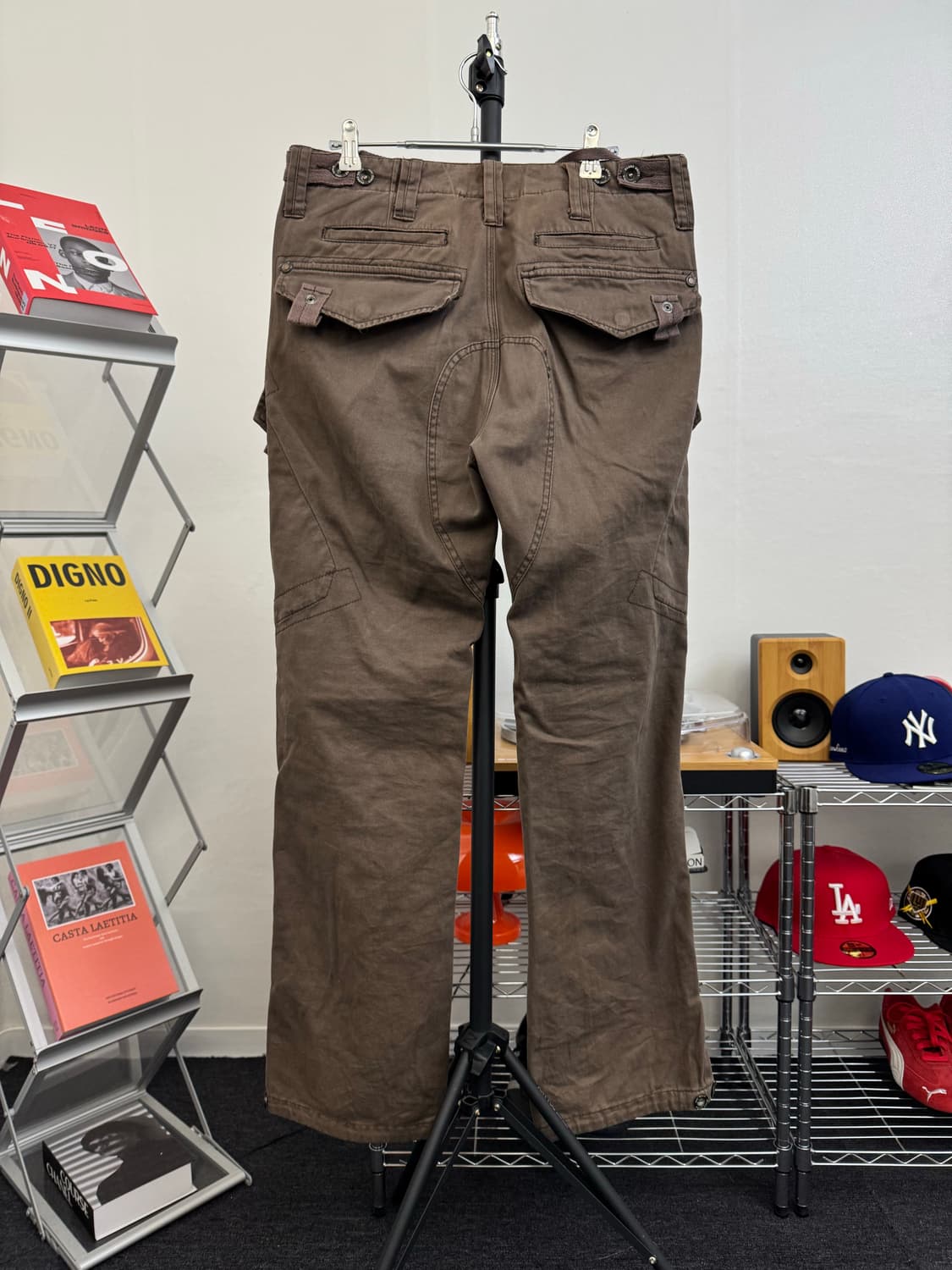 Vintage 브라운 카고 슬릿 세미와이드 팬츠 상품이미지6