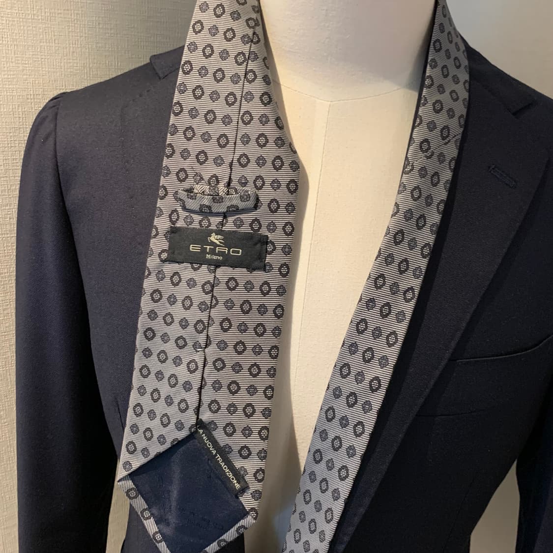 에트로(ETRO) 기하학적패턴 명품넥타이 100실크 결혼식넥타이 A+ 상품이미지2