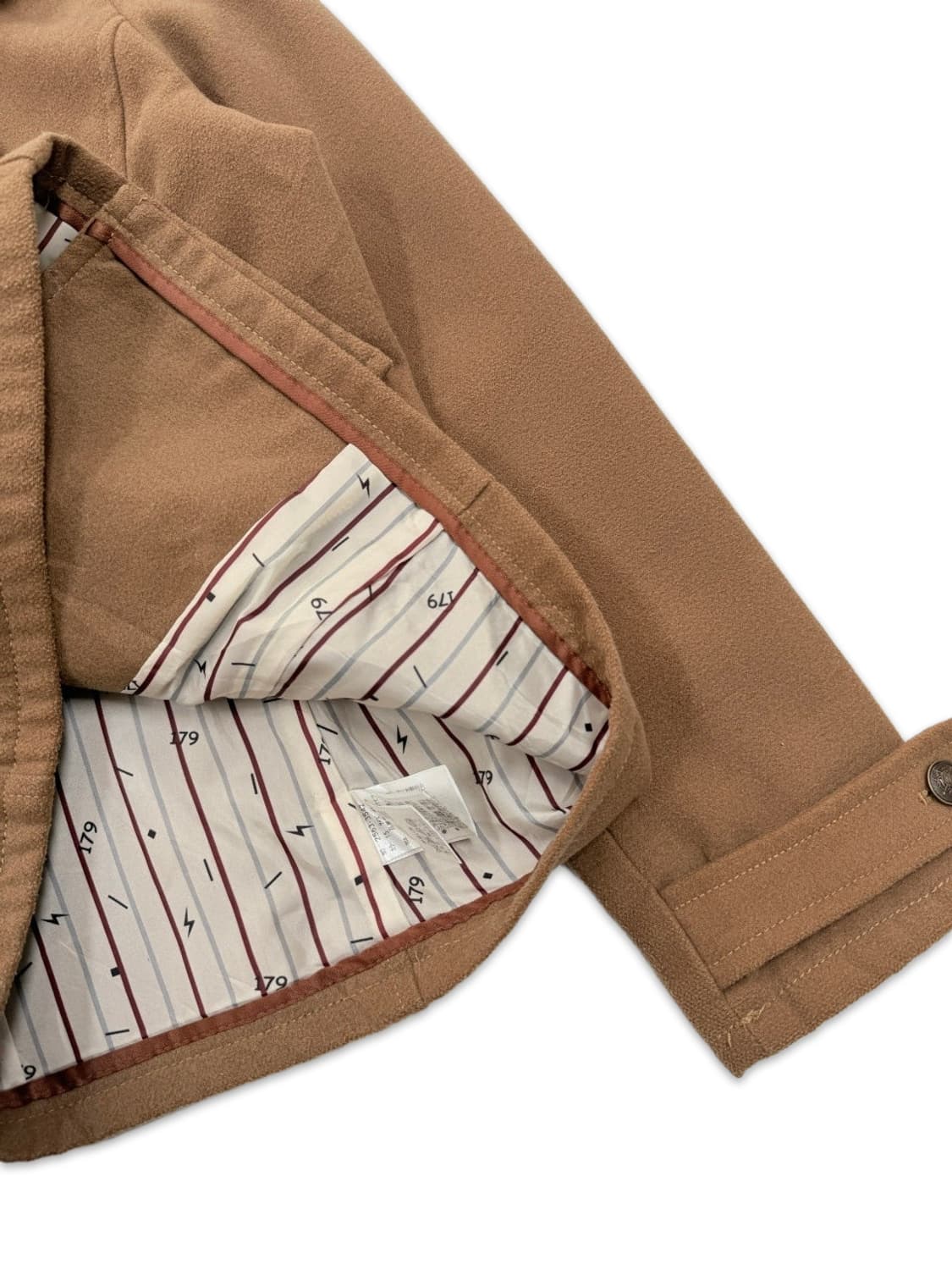 빈티지 179/WG 니콜클럽 라이트 브라운 더블 하프 코트 상품이미지5