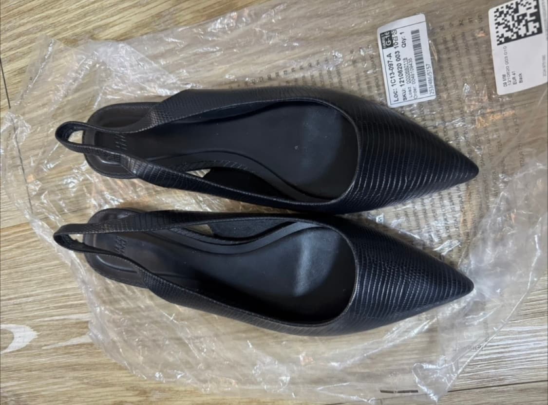 h&m 에첸엠 포인티드 슬링백 플랫슈즈 41사이즈 255 상품이미지2