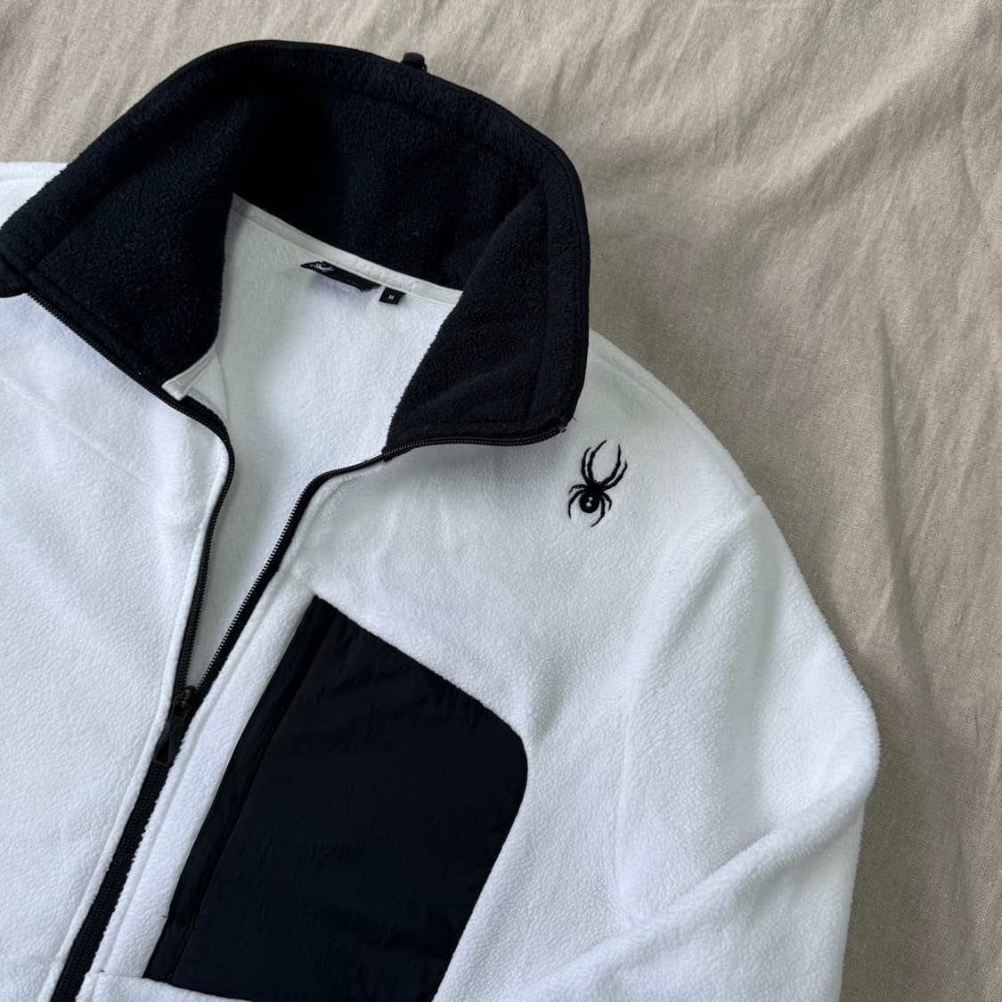 스파이더 us팀 화이트 후리스 집업 자켓 M 상품이미지2