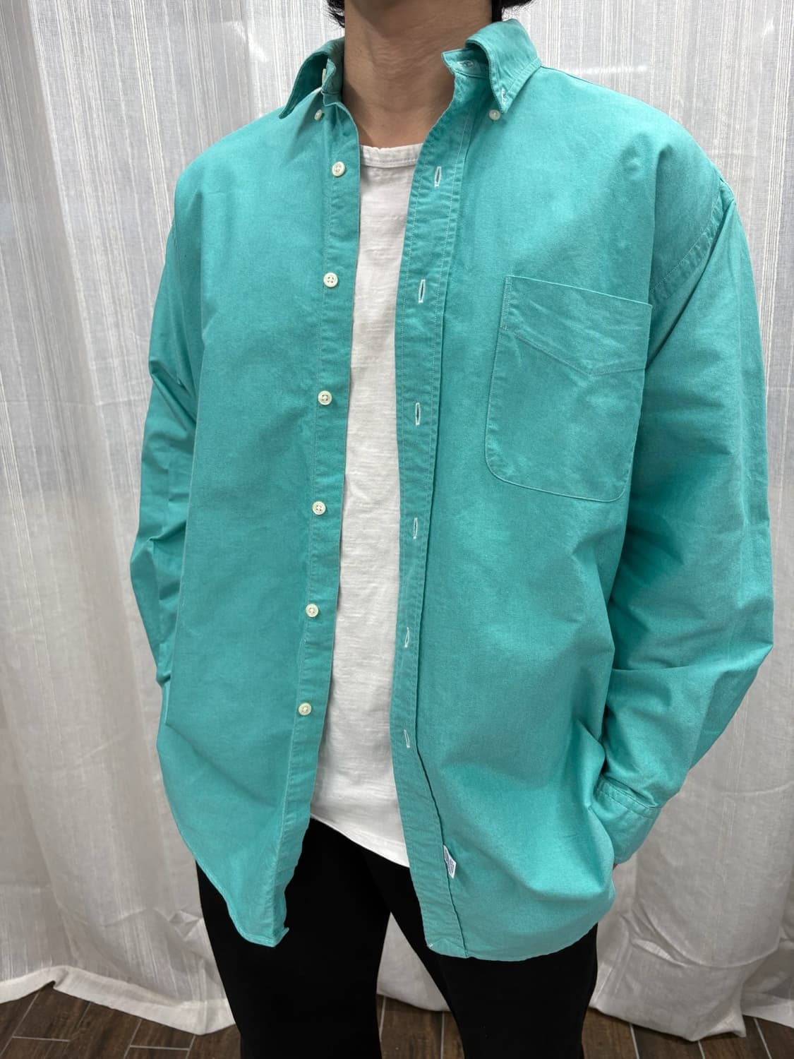 폴로 랄프로렌 빅 옥스포드 에메랄드 그린 셔츠 상품이미지2