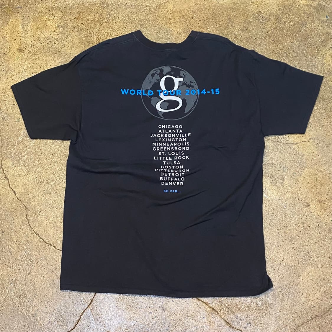 미국 빈티지 헤인즈 가스 브룩스 공시 굿즈 투어티 락티셔츠 반팔티 상품이미지4