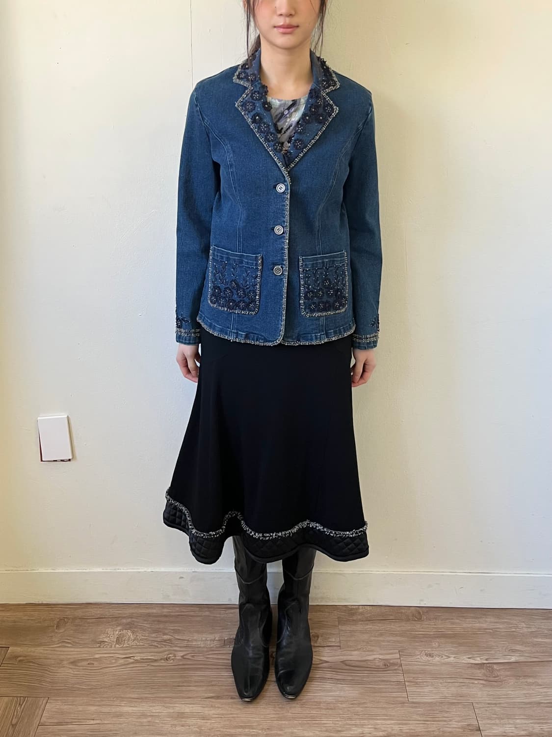 Otto 핸드 플라워 데님 자켓 상품이미지8