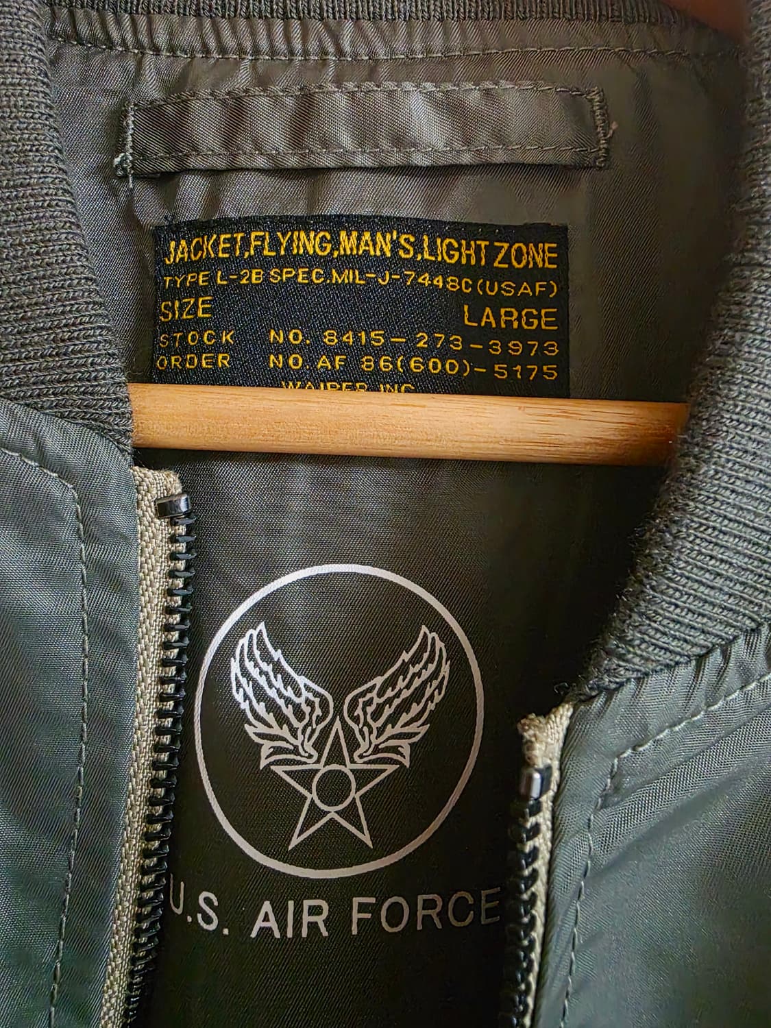 waiper L-2B 플라이트자켓 라지 판매합니다. 상품이미지4