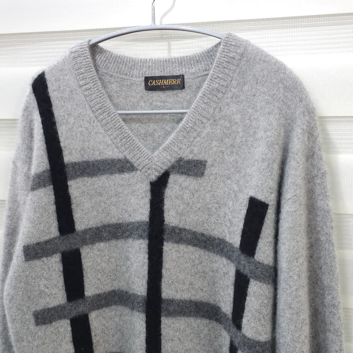 JAPAN 빈티지 캐시미어100 V넥 니트 스웨터- 우먼L 상품이미지2