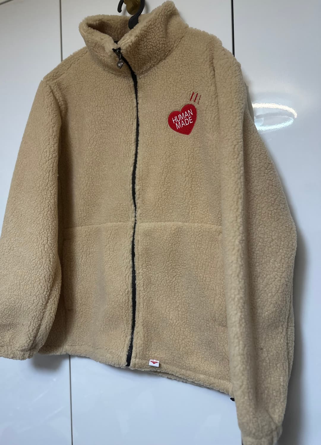 휴먼메이드 뽀글이 플리스 자켓 연베이지 상품이미지2