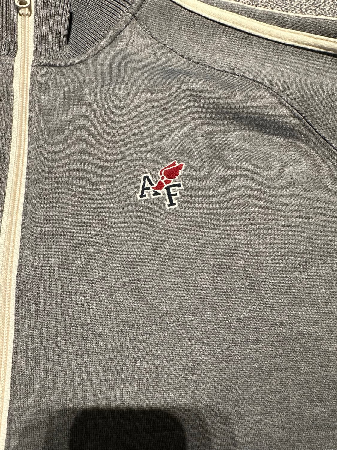 아베크롬비 빈티지 Y2K 그레이 기모 트랙탑 져지 XL 상품이미지2