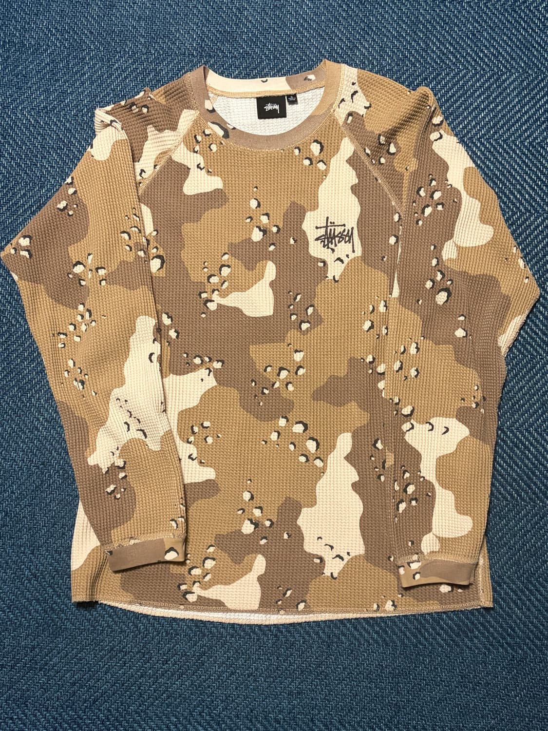 스투시 래글런 써멀 롱슬리브 크루 데저트 카모 상품이미지1