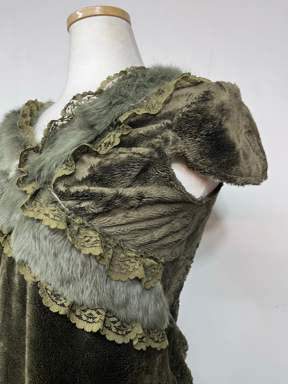 일본 빈티지 퍼 반팔  상품이미지4