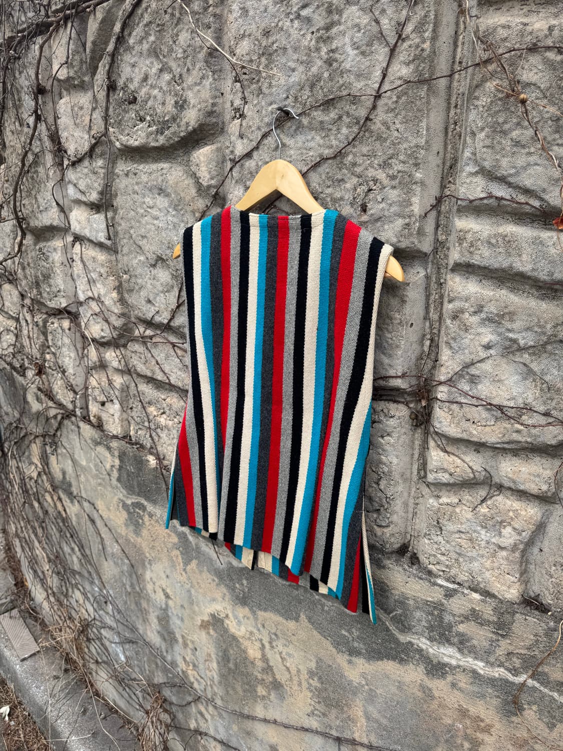 70~90s 밀러 빈티지 핸드 우븐 울 오르테가 웨스턴 치마요 베스트 상품이미지4