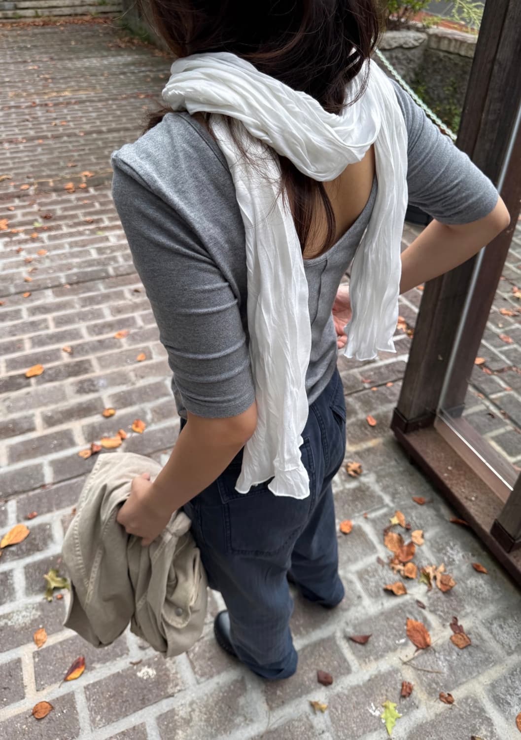 브리즈아카이브 루츠 스카프 - 아이보리 상품이미지5