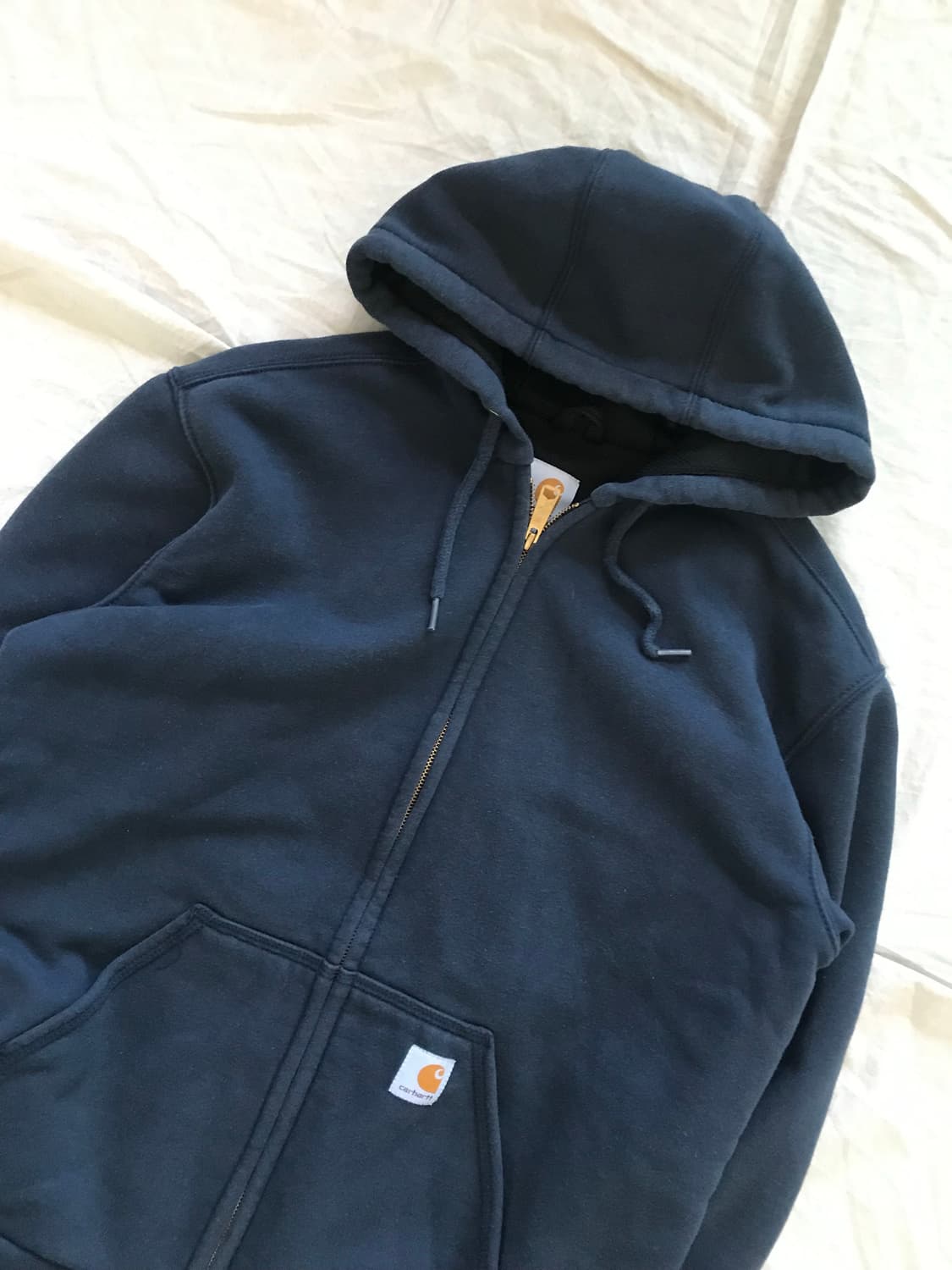 칼하트 레인디펜더 네이비 써멀 후드집업 상품이미지6