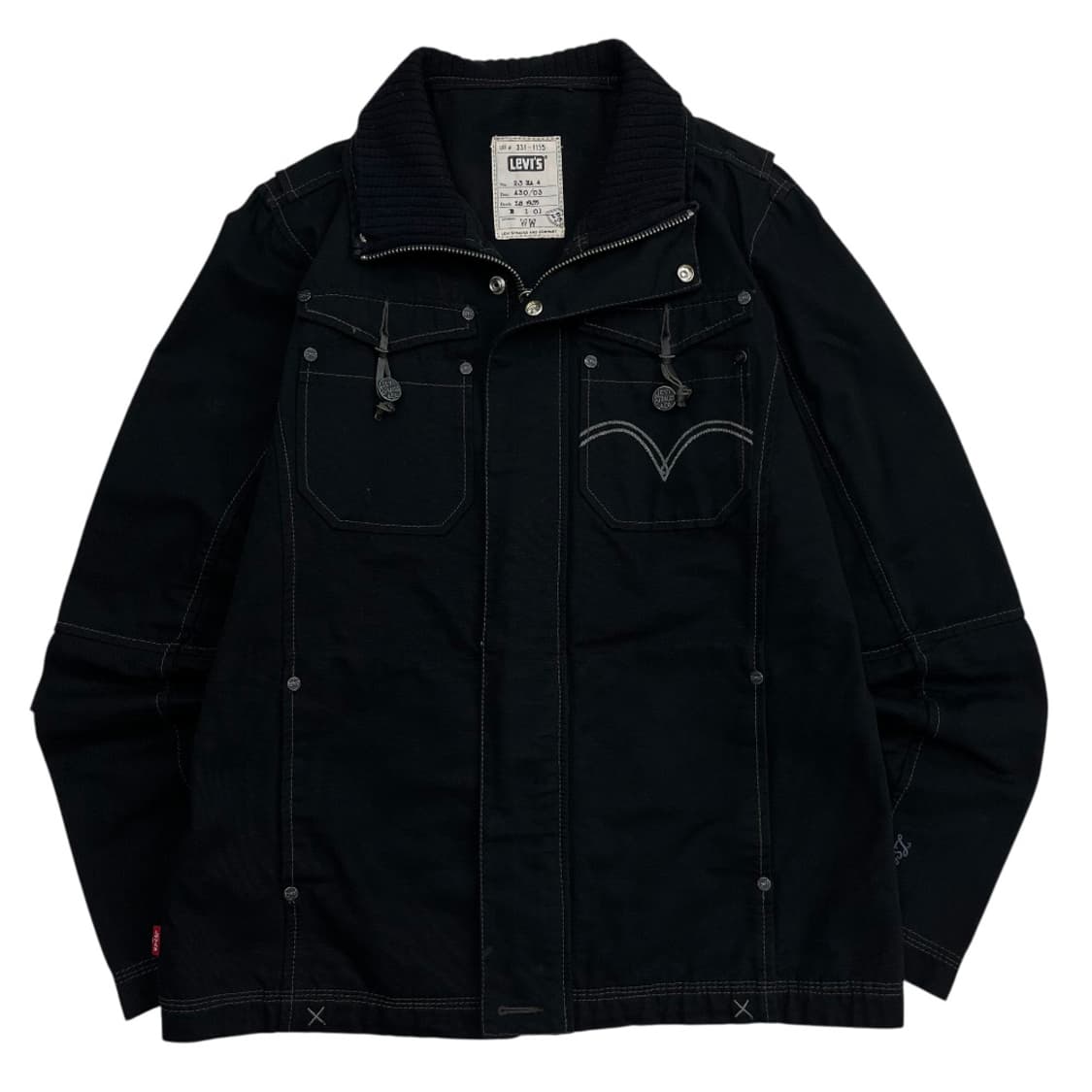 리바이스 센터포켓 스티치 블랙 데님 자켓 상품이미지3