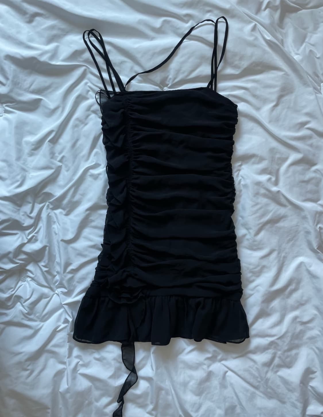 ZARA 자라 블랙 나시 셔링 미니원피스 상품이미지1