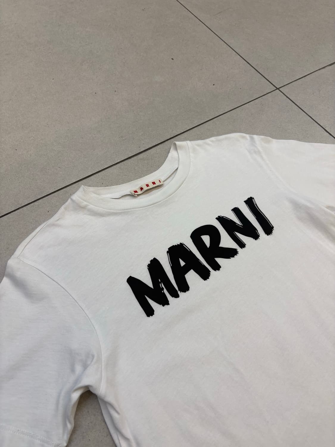 마르니 로고 흰색 반팔 상품이미지4